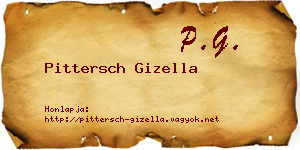 Pittersch Gizella névjegykártya